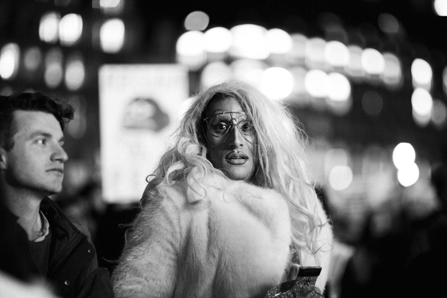 transvestite at London march against Trump state visit
