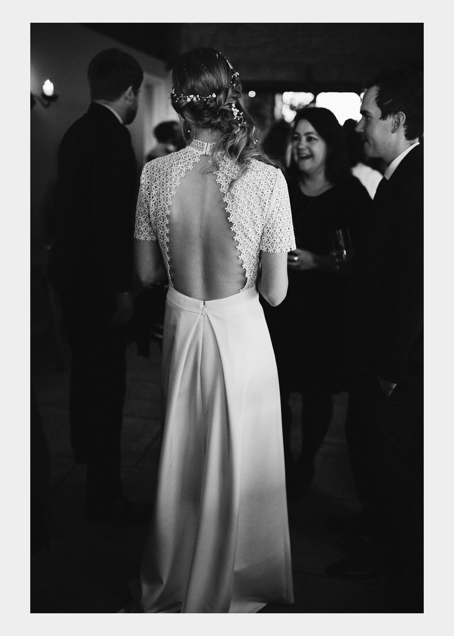 wedding portraits outside the Stone barn in the Cotswolds